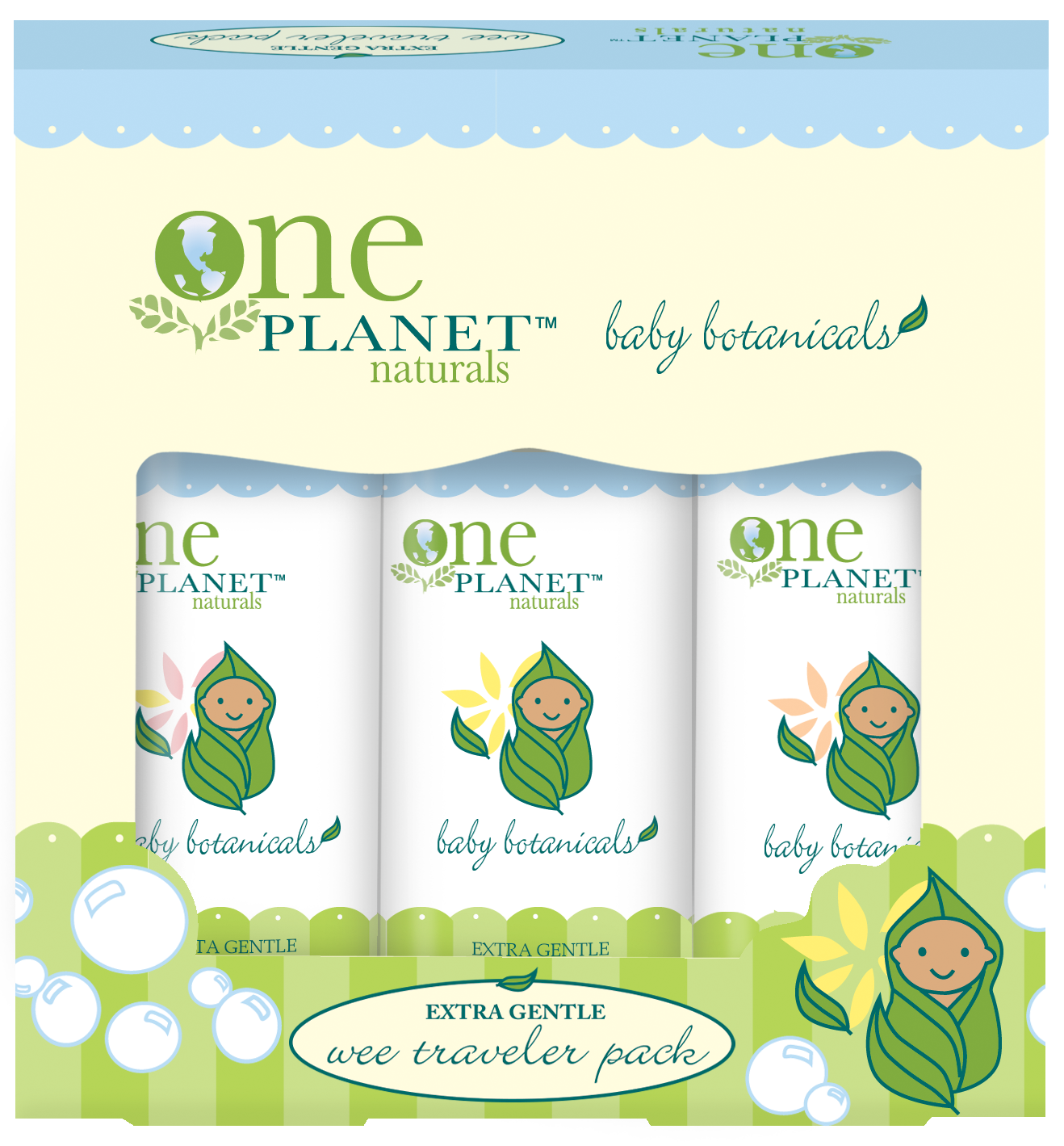 The Little Bath Co. - Vente Set de produits pour le bain et le corps – bébé - Pack One Planet Wee Traveler0