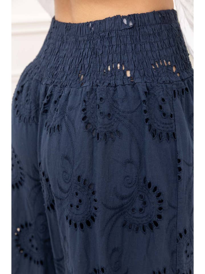 Happy look - Wholesale Pants - Women's - English embroidered wide legs pantsĀ 9