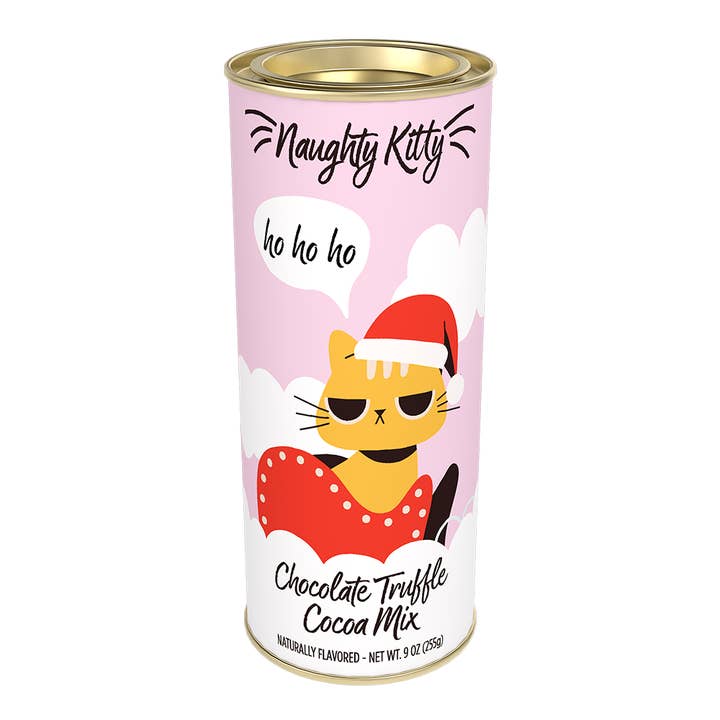 Naughty Kitty Chocolate Cocoa (9oz Tins) for wholesale by McSteven's