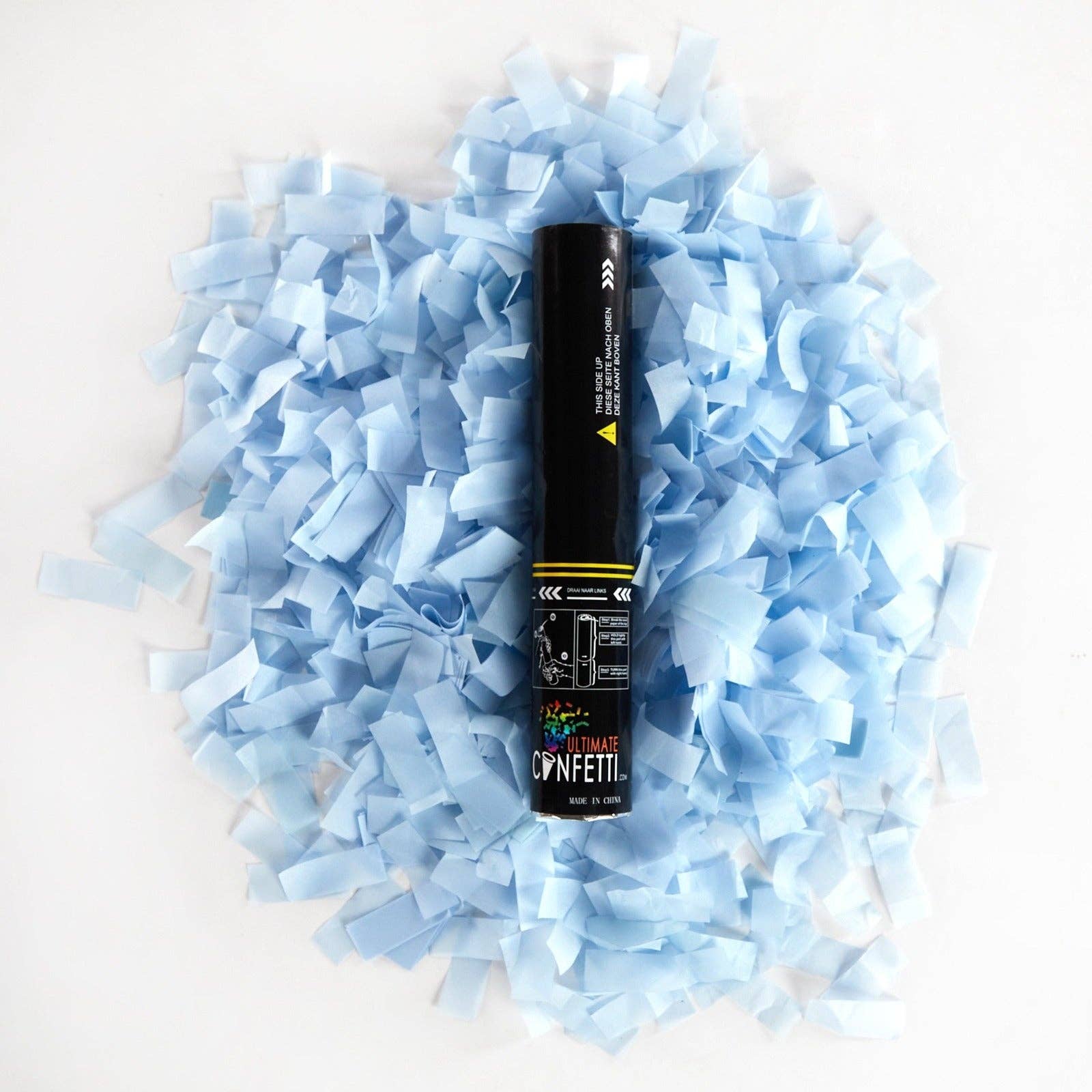 Ultimate Confetti – wholesale Party Popper – Babyblå könsavslöjande konfettikanon (12")5