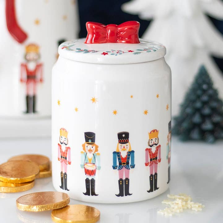 Nutcracker Storage Jar with Bow for wholesale by WONDER IMPORTS AUSTRALIA