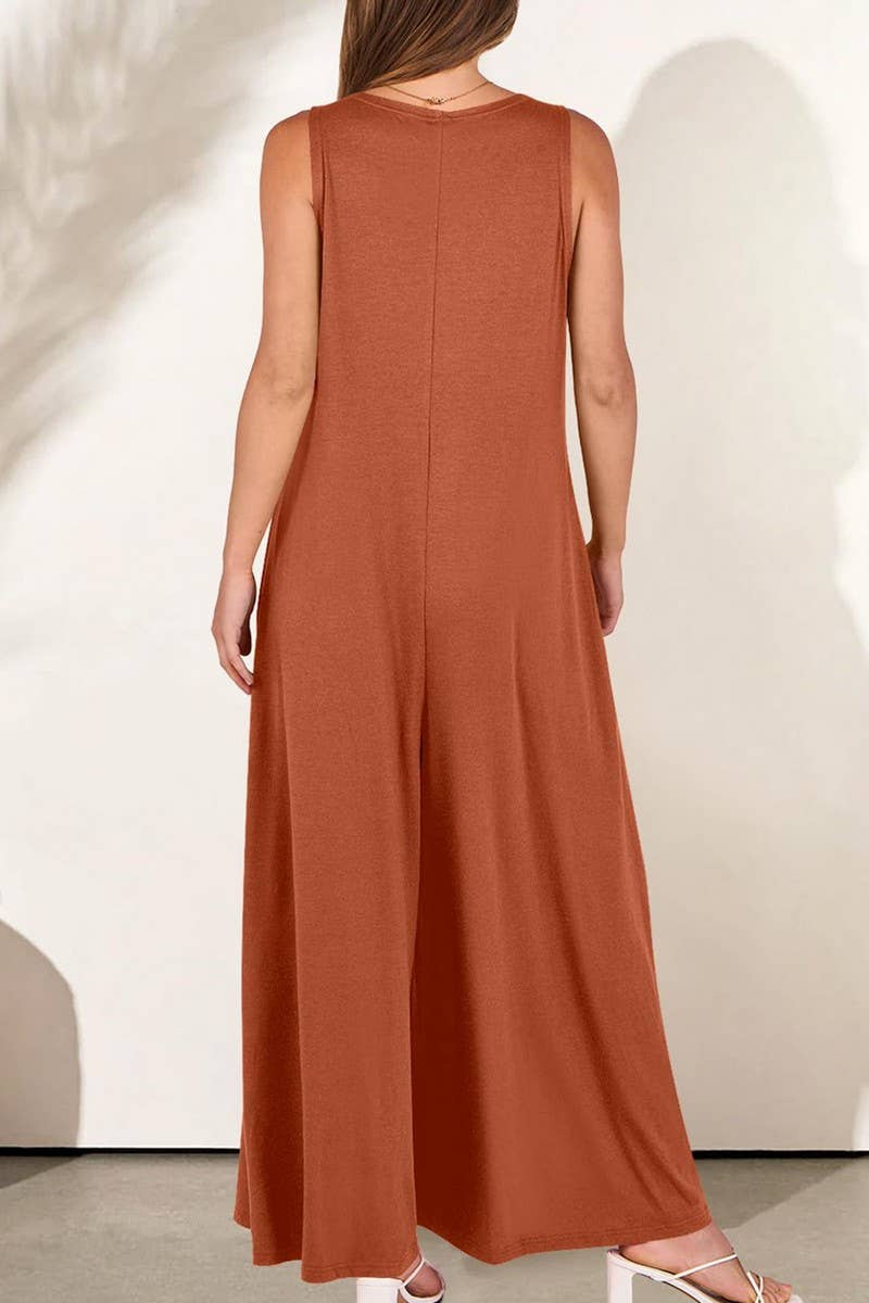 NINEXIS - Wholesale Jumpsuit - Women's - CWSJS0719_SOLID COLOR CASUAL LOOSE POCKET JUMPSUIT4