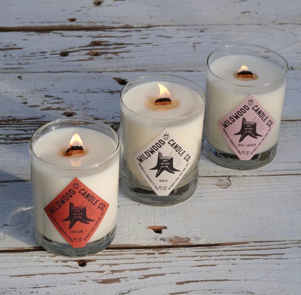 Wildwood Candle Co. - Wholesale Jar/Filled Candle - 11 oz Rose Garden Soy Candle - Fresh-Cut Roses Grass3