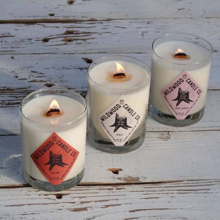 Wildwood Candle Co. - Wholesale Jar/Filled Candle - 11 oz Rose Garden Soy Candle - Fresh-Cut Roses Grass3