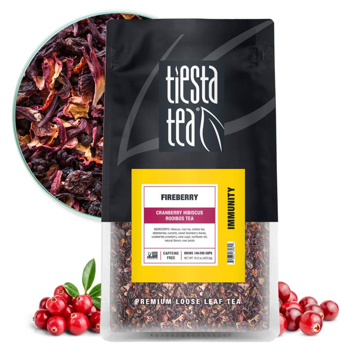 Tiesta Tea Company (loose leaf teas & accessories) - Wholesale Loose Tea - Fireberry - Cranberry Hibiscus Rooibos Tea9