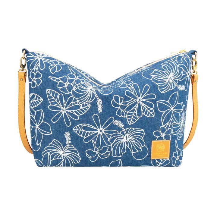 Slouchy Cross Body • Honey Girl Blooms • Denim Collection for wholesale by Jana Lam