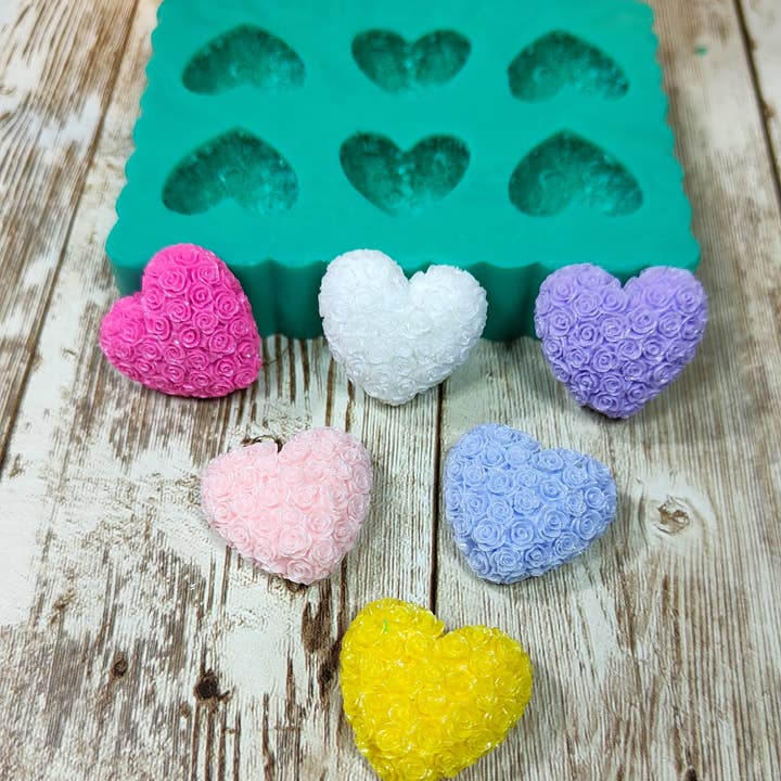 Heart Mold with Roses 6pcs 2cm in Silicone for Resin and Plaster and other Purchase Wholesale alimentare. Free Returns & Net 60 Terms on Faire trending on Faire.
