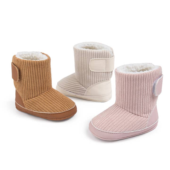 Kids Charm Online - Wholesale Booties - Baby - Inner sherpa ribbed baby boots. CG54061