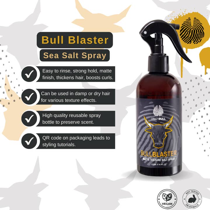 Crazy Bull Europe - Vendita all'ingrosso Lacca per capelli - Spray salino Bull Blaster (confezione da 12)