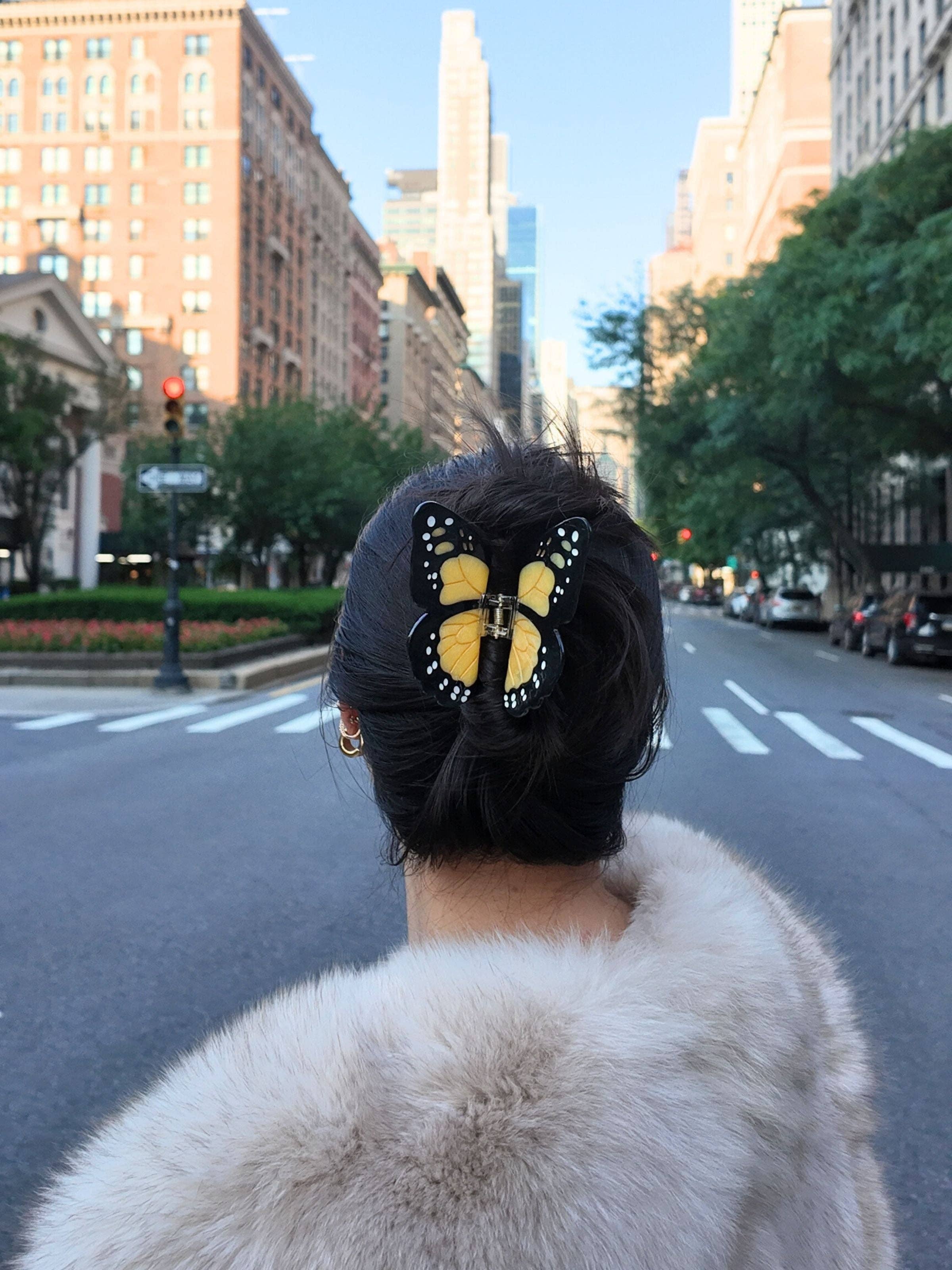 Solar Eclipse - Wholesale Hair Clip - Women's - Hand-painted Monarch Butterfly Claw Hair Clip | Eco-Friendly17