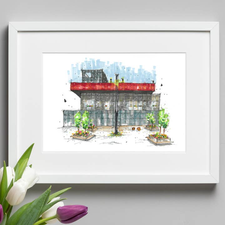 Downtown Sketcher - Wholesale Art Print - Halifax Central Library