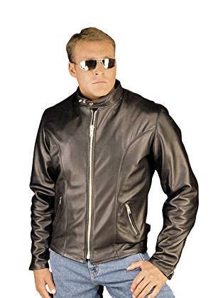 REED Men's Leather Motorcycle Coat Made in USA for wholesale by Reed