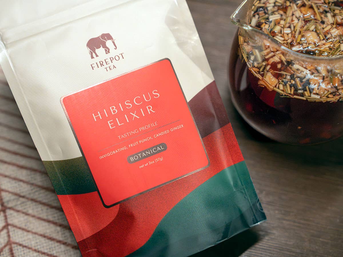 Firepot Tea - Wholesale Loose Tea - Hibiscus Elixir Loose Leaf Botanical Tea, 2oz Bag2