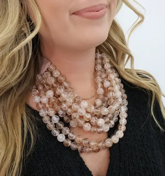 anbfashion - Wholesale Beaded/Pearl Necklace - *BEST* NEW BELLA CHUNKY BEADED LAYERED MAGNETIC NECKLACE 26