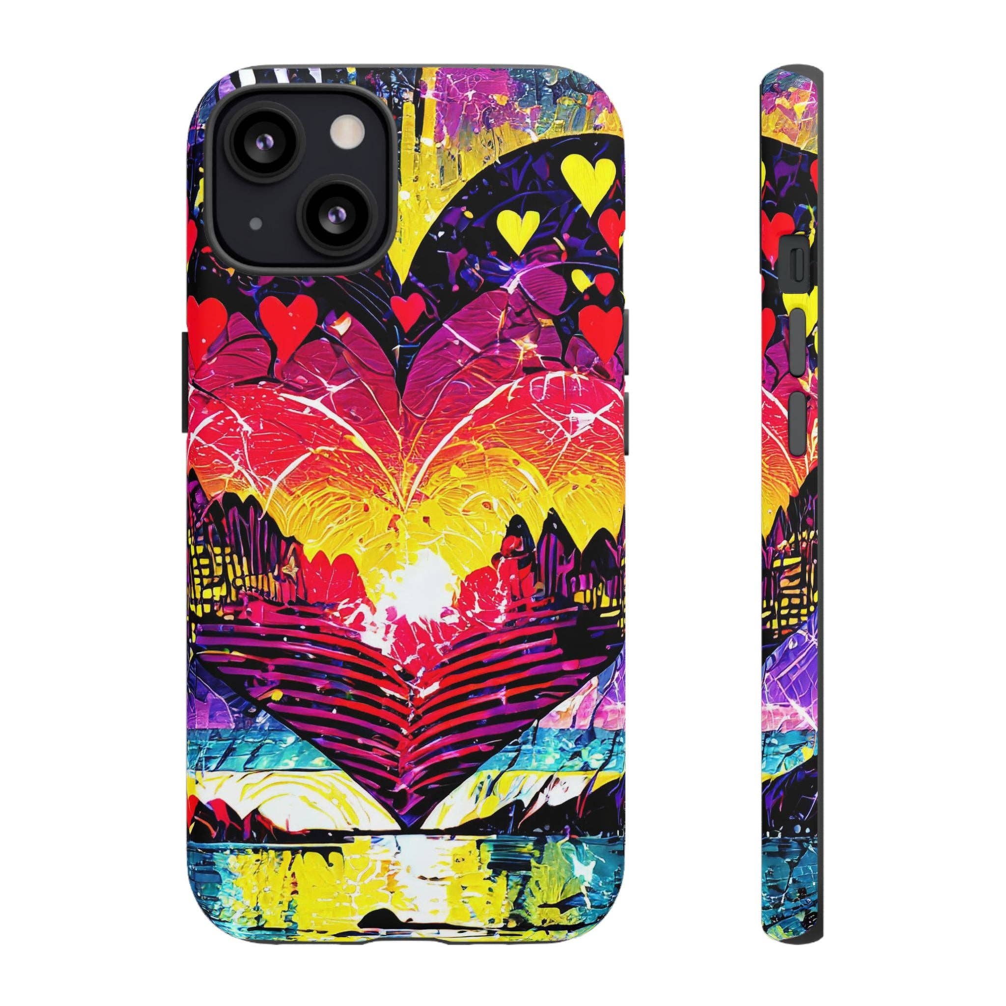 Studio 653 Clothing Co - Wholesale Phone Case - Women's - Vibrant Heart Sunset Tough Phone Case103