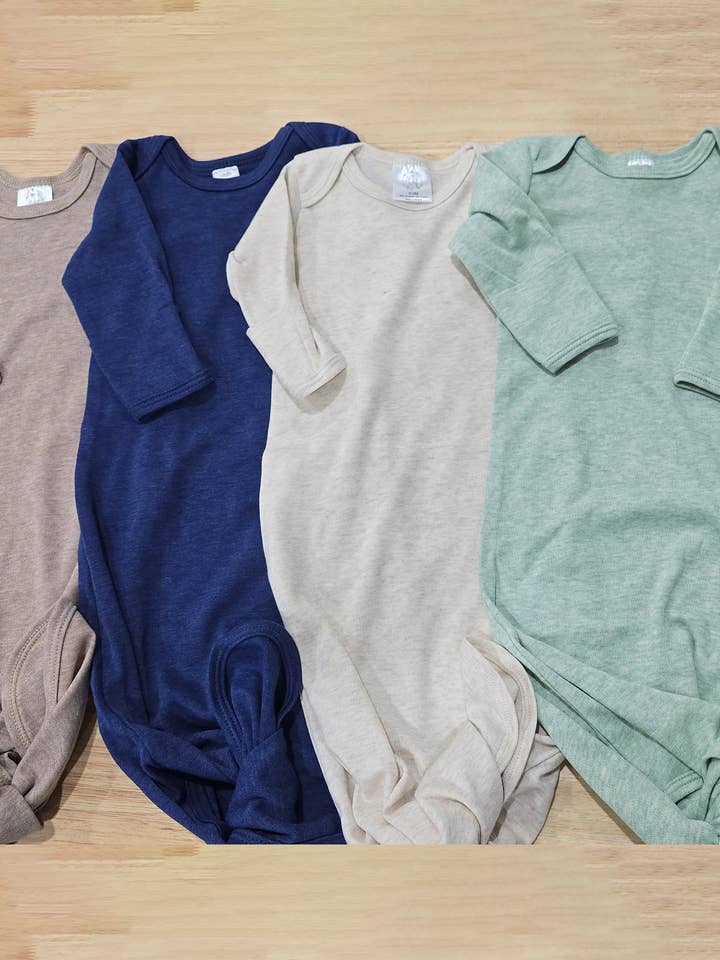 Baby Knotted Gown - Heather Colors for wholesale by Wonderfully Made