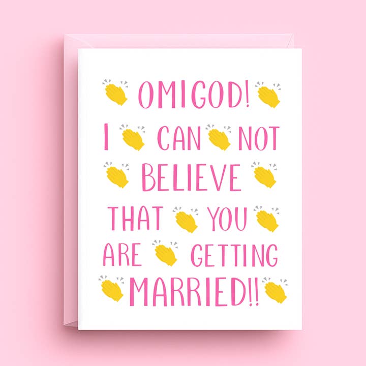 OH MIO DIO, STAI PER SPOSARTI! Divertente biglietto di fidanzamento per matrimonio per la vendita all'ingrosso da parte di Nicole Marie Paperie