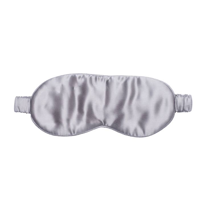 Grey mulberry silk eye mask for wholesale by Sleep In Beauty
