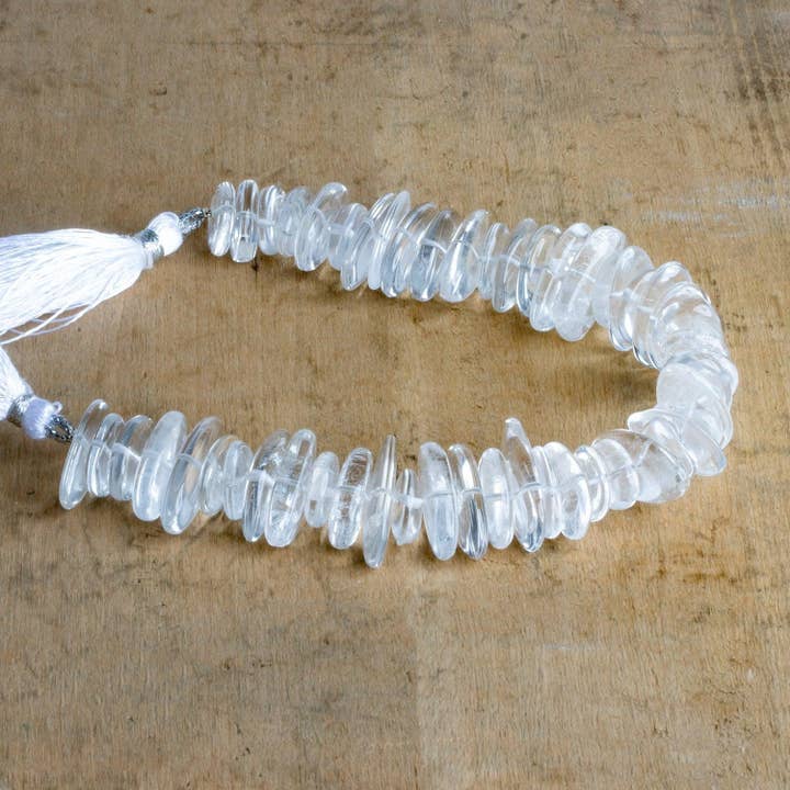 The Bead Traders - Wholesale Beads - Crystal Quartz Long Chips 7.5 inch 50 beads1