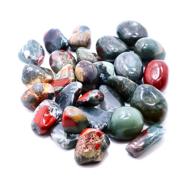 Bloodstone africano Rumble Stone per la vendita all'ingrosso da parte di Portals and Palms LLC