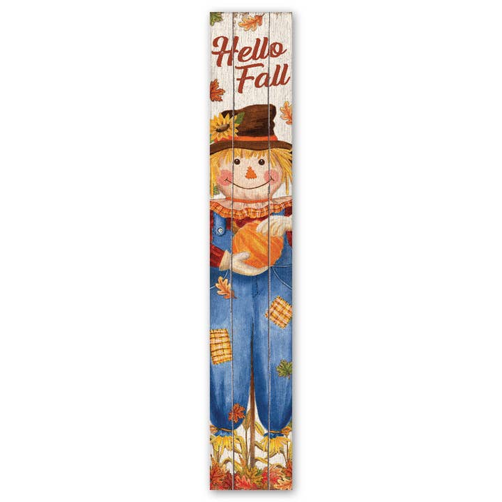 Hello Fall w/ Scarecrow- Porch Board™ for wholesale by ST Creations