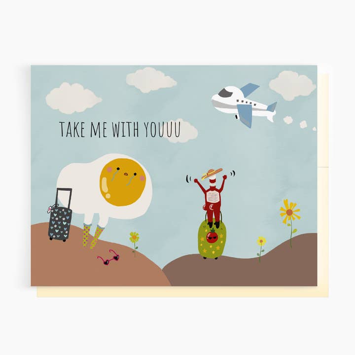 I'll Miss You Card | Love Friendship Card | Take Me with You for wholesale by Caringyou Studio