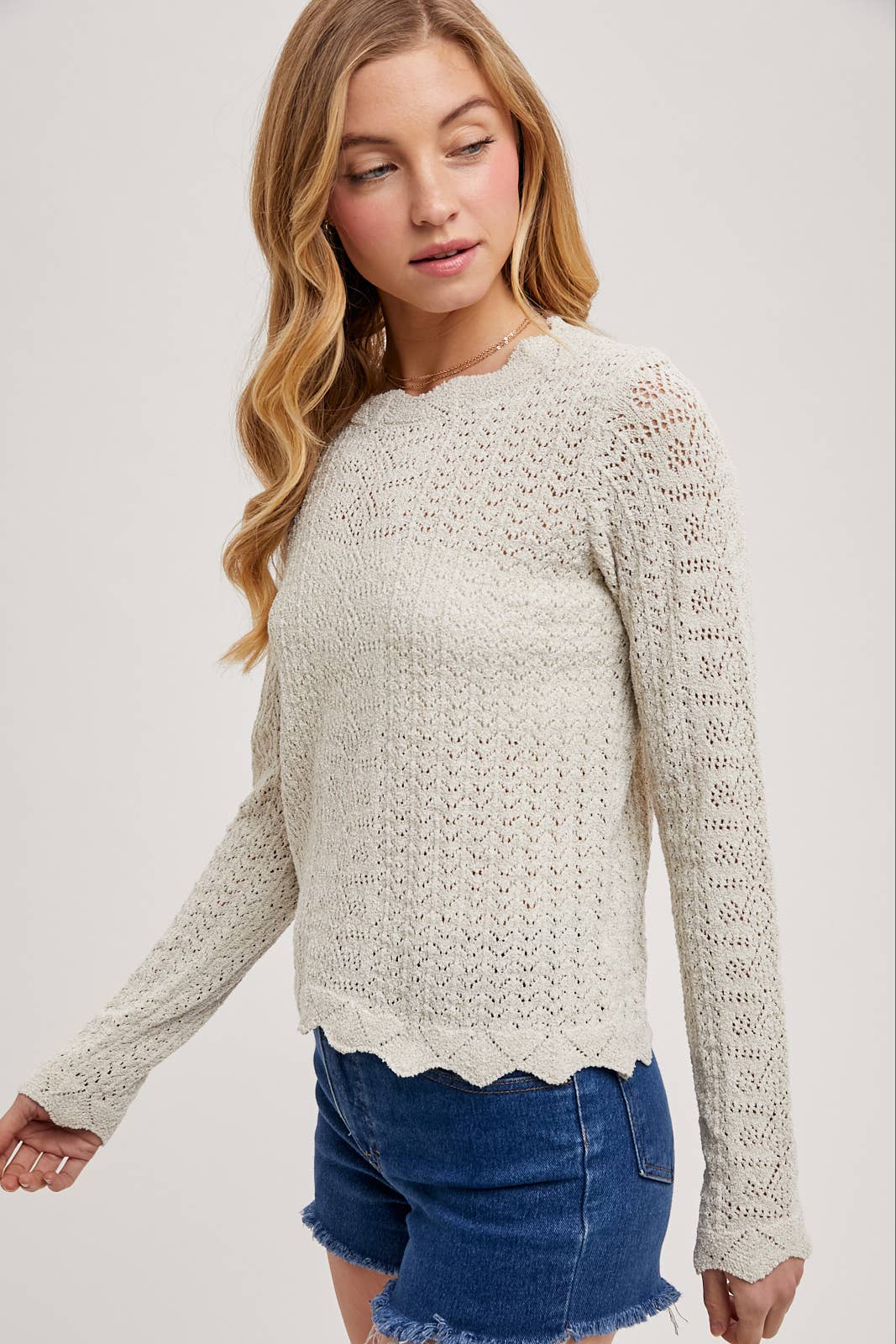 Bluivy - Vente Haut en maille – femme - TOP EN MAILLE POINTELLE SANS DOUBLURE13