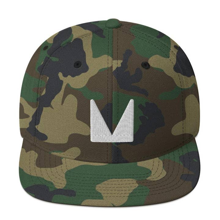 M Camo snapback por atacado de Maldita