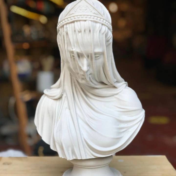 RomaArtSculptures - Wholesale Sculpture - Large Veiled Lady Statue 13 Inches