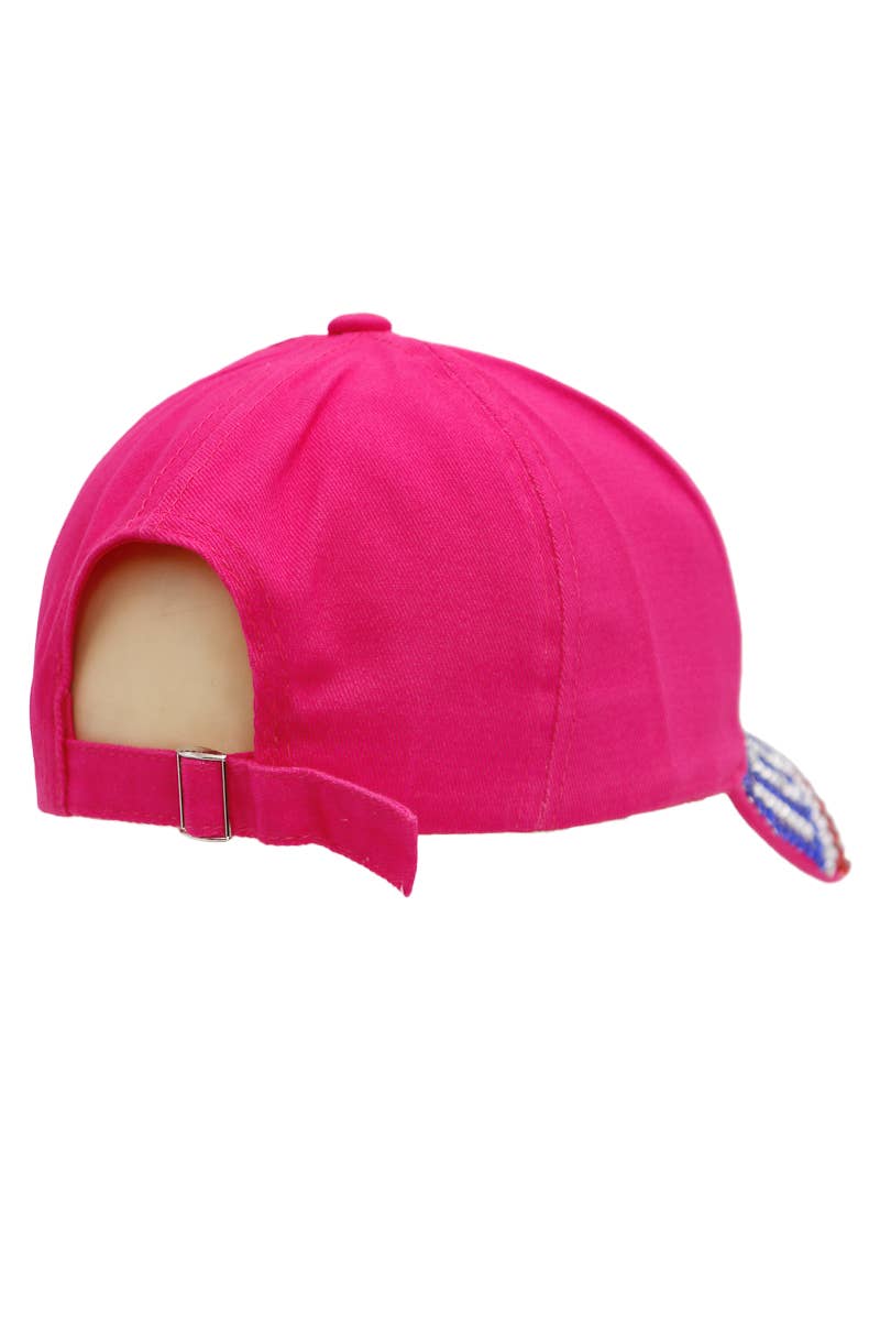 Cap Zone - Wholesale Baseball Cap - Women's - USA American Flag Bling Rhinestone Baseball Cap5