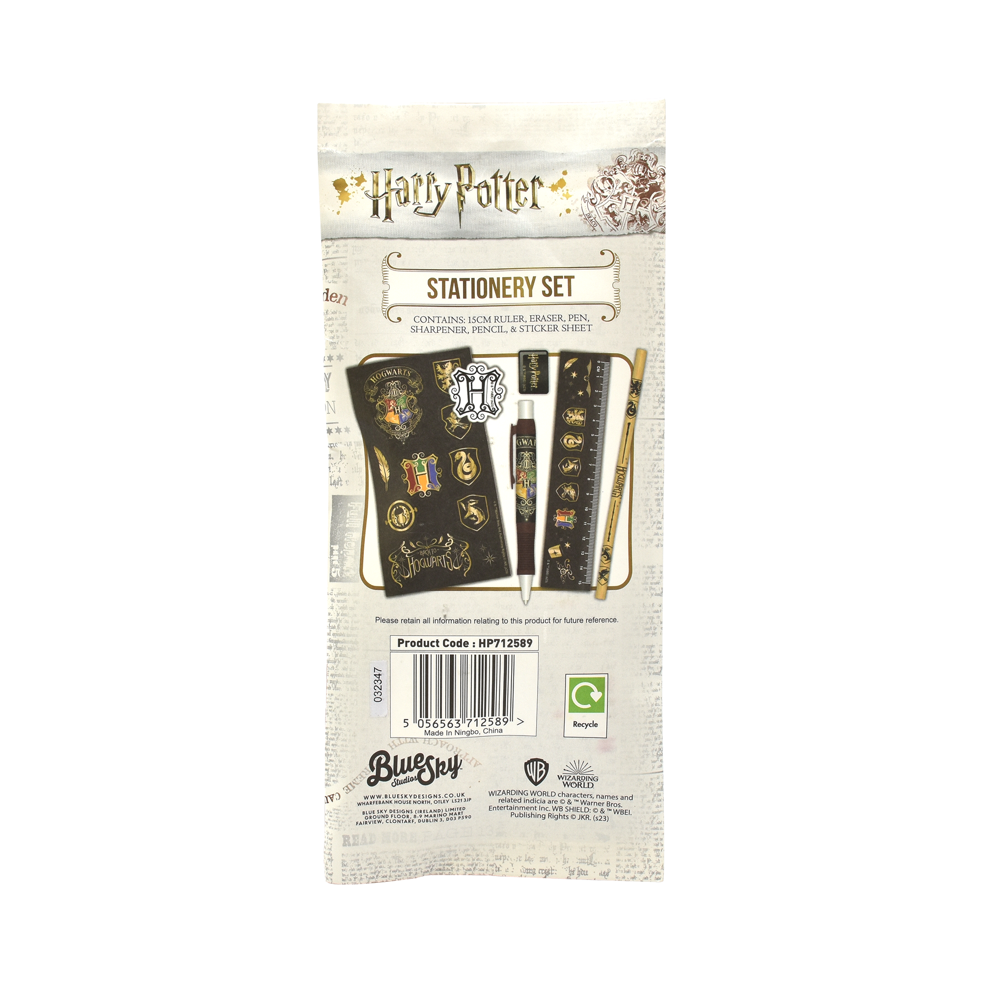 Mad Monkey GmbH - Wholesale Stationery/Notecard Set - Harry Potter Stationery Set 6-Piece3