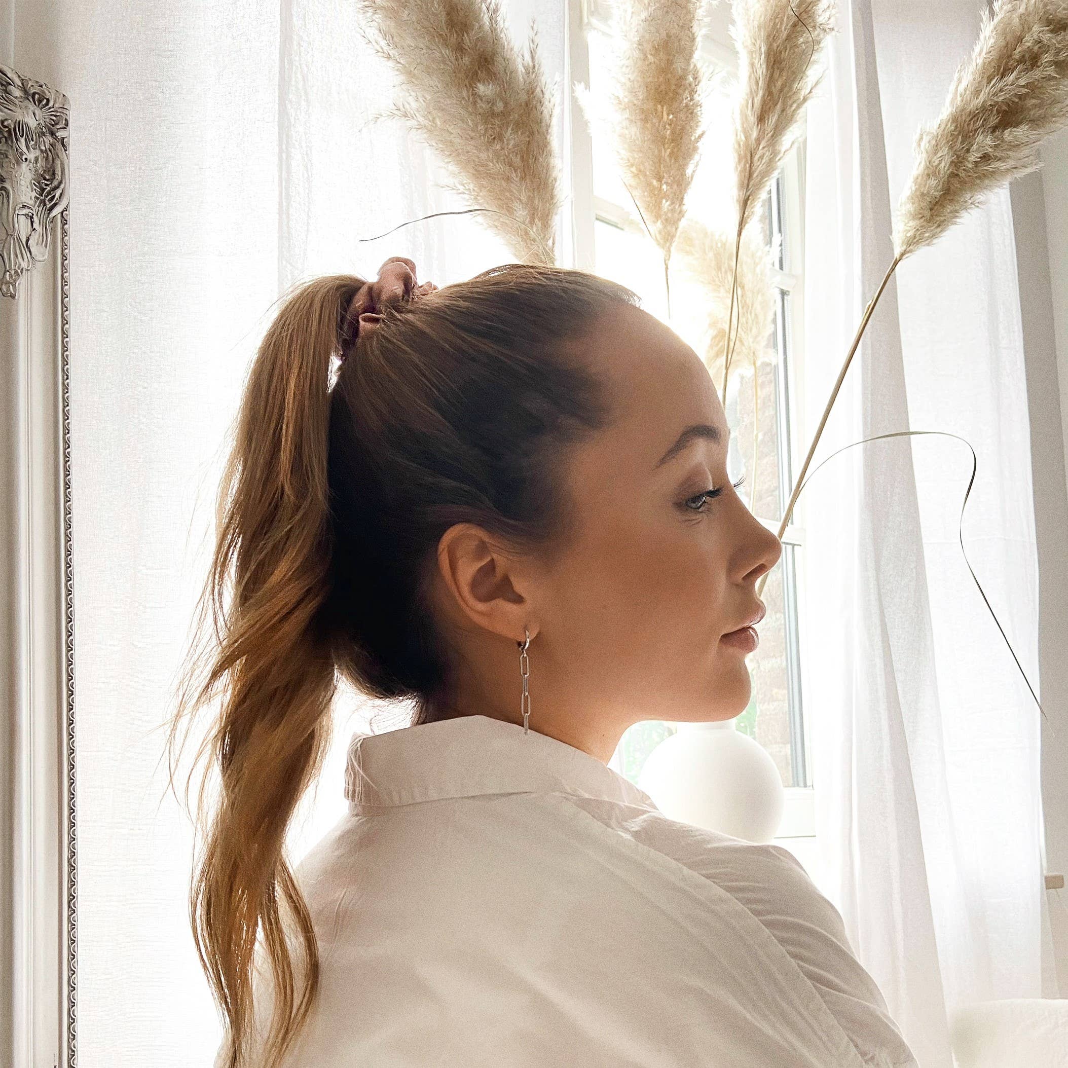 Bellody GmbH - Vente Chouchou – femme - Chouchou en soie rose - Bellody® (1 pièce - rose doux)3