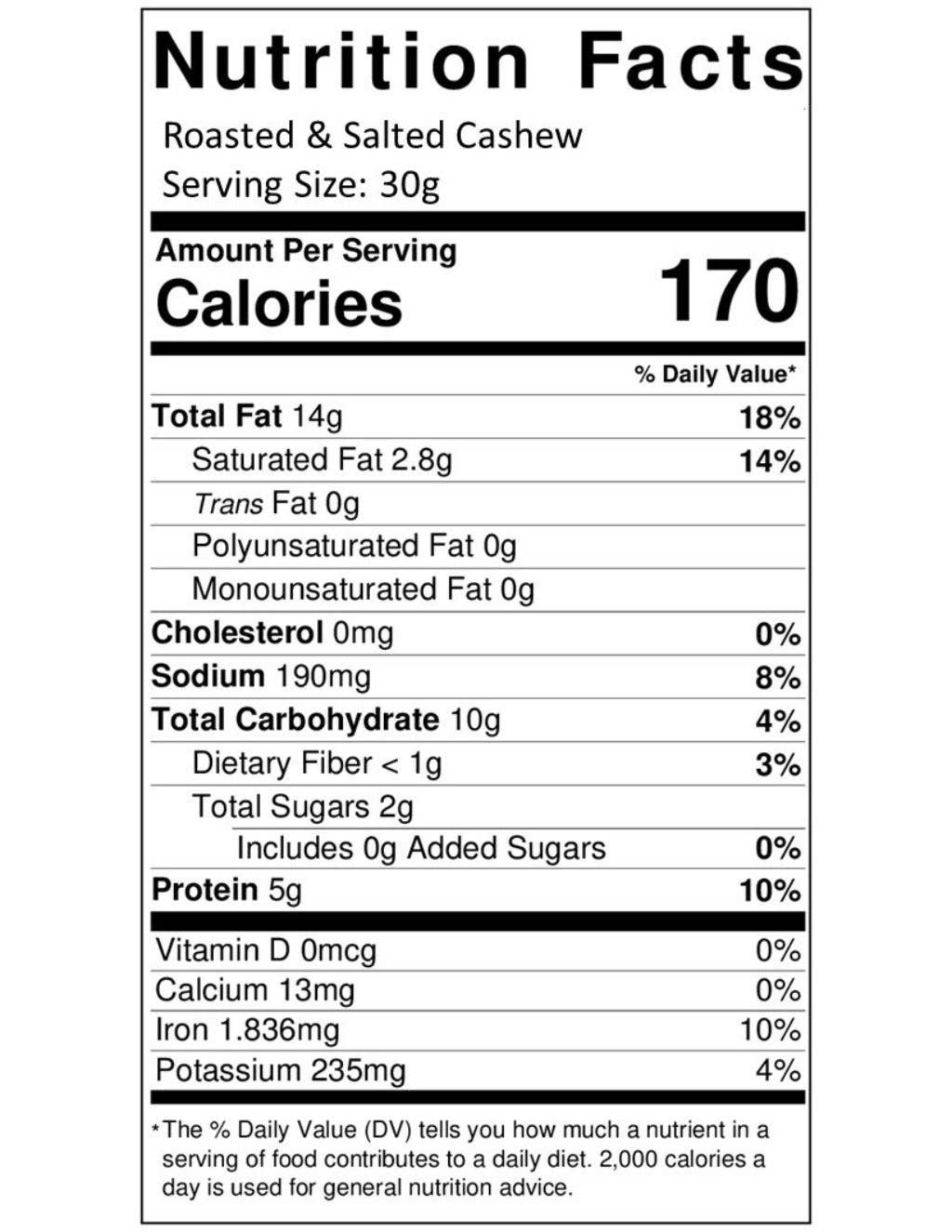 Aiva Products - Wholesale Nuts - Cashew Roasted & Salted3