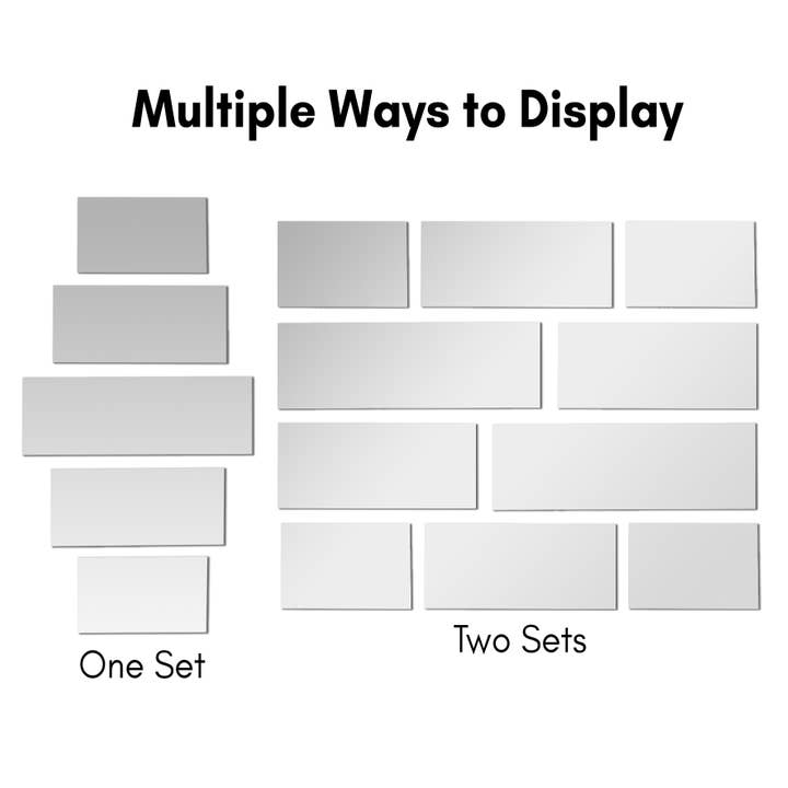 Americanflat - Wholesale Wall Mirror - Peel and Stick Mirror Tiles, Art Deco 5 Pieces6