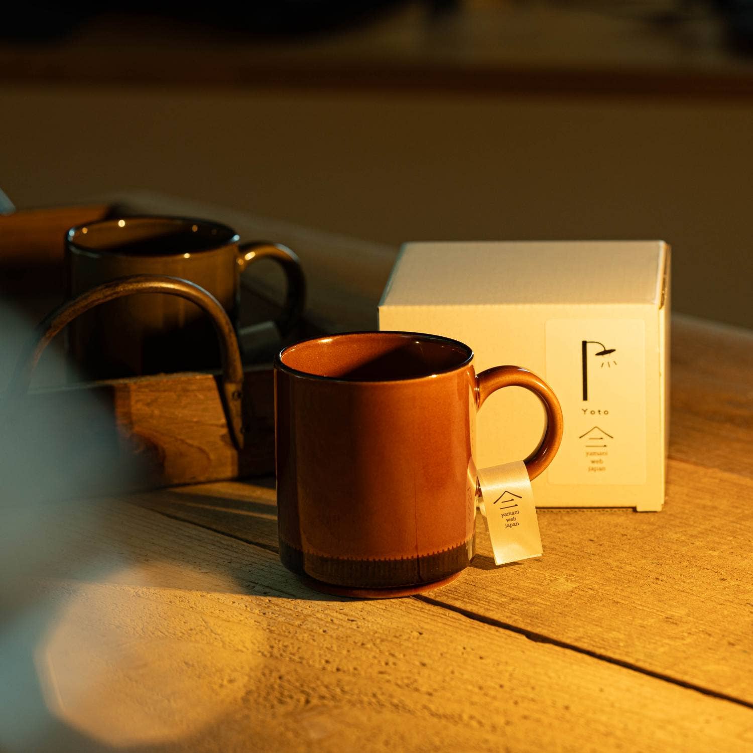 Yamani - Wholesale Coffee Mug - Japanese Yoto Mug Cup - Amber Glow0