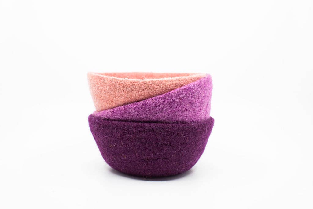 Fibres of Life - Wool & Felt - Wholesale Decorative Plate/Dish/Bowl - Felt Bowl Pastels-Small | Wool Felt Bowl | Catchall Bowls14