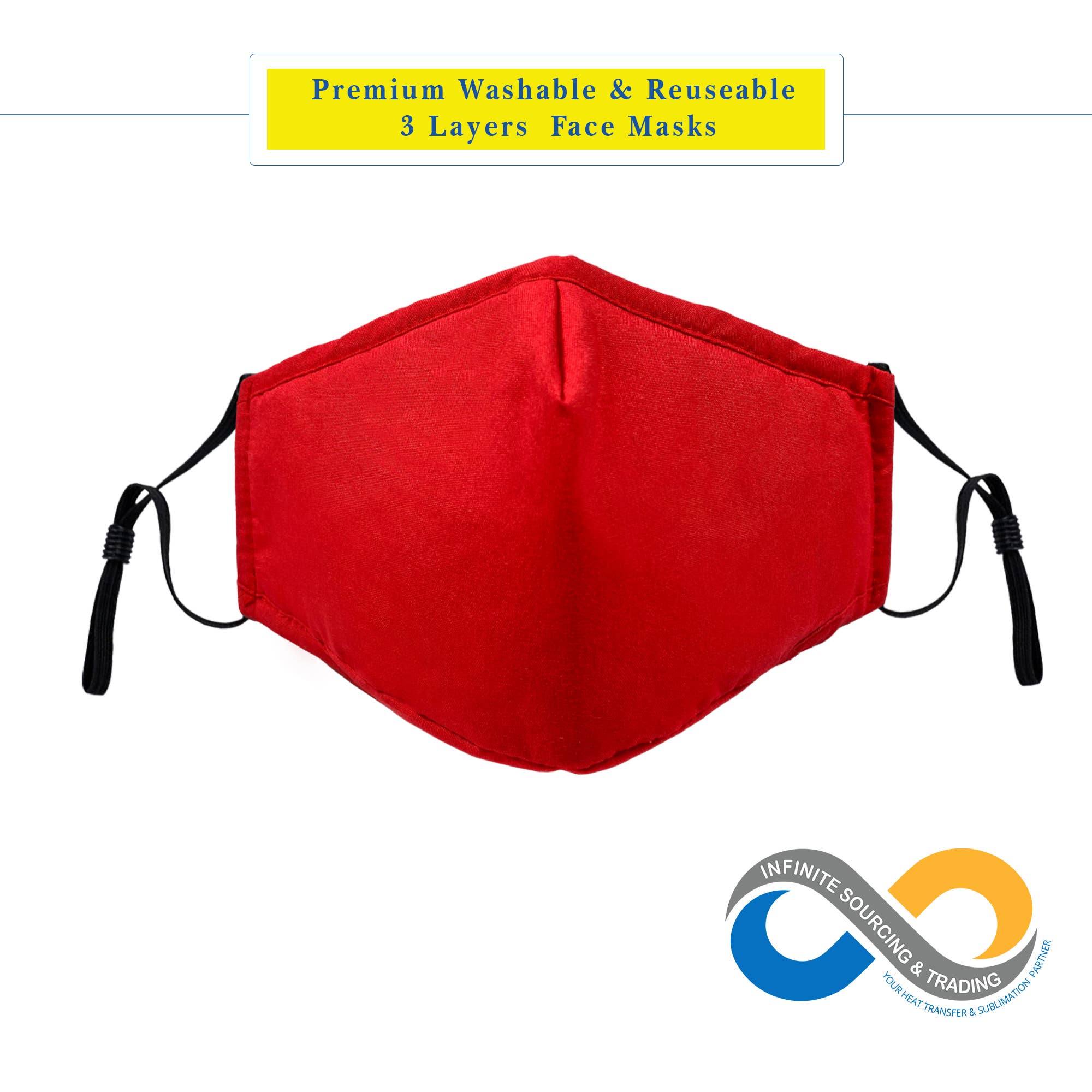 Infinite Sourcing & Trading LLC. - Wholesale Protective Face Mask/Shield - Reusable/Washable Cotton Face Mask, Solid Color Face Mask10