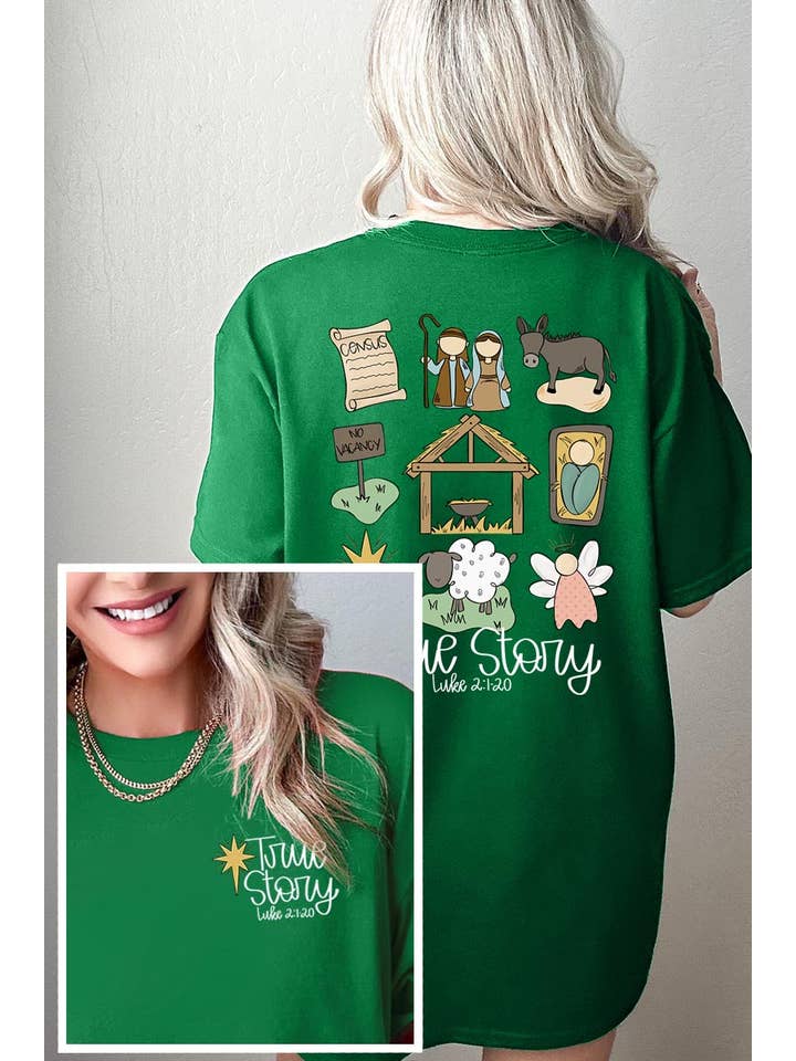 COLORBEAR - Wholesale T-Shirt (Graphic) - Unisex - TRUE STORY NATIVITY HEAVY COTTON TEE12