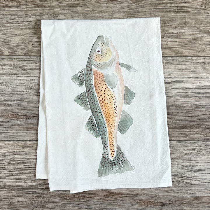Little Bluebird Design Studio - Wholesale Tea towel - Cod Fish Kitchen Tea Towel1