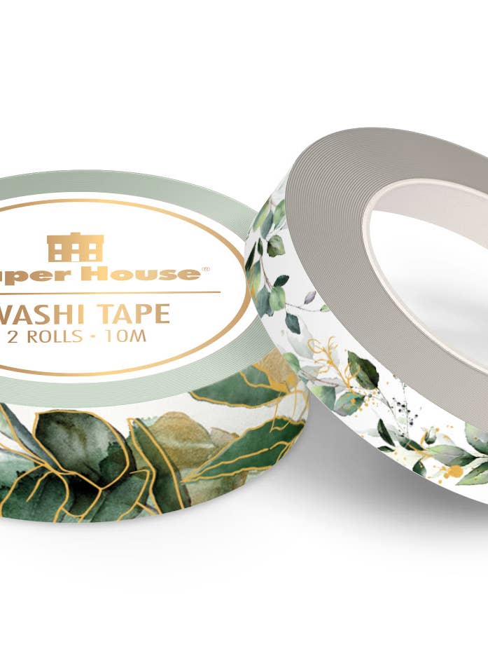 Washi Tape Set - Green Leaves for wholesale by Paper House Productions