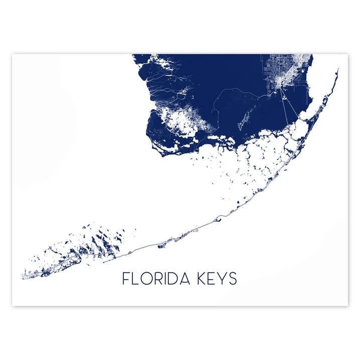 Florida Keys Wall Art Map Print - Topographic FL Poster Maps, Key West Poster for wholesale by Maps As Art