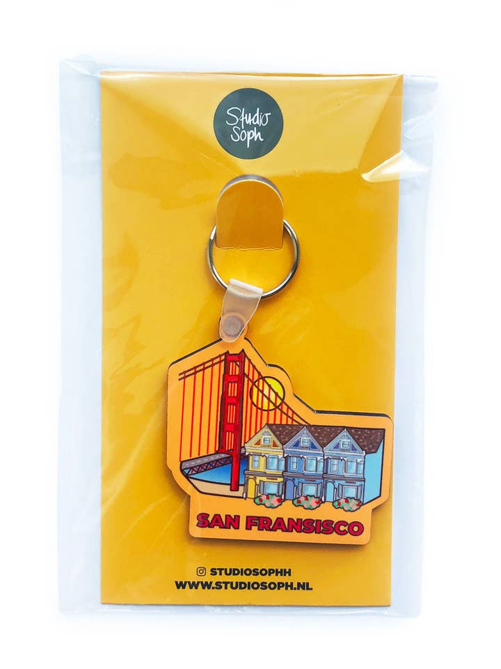 San Francisco Keychain for wholesale by Studio Soph (We Pay Your Import Fees - We Ship DDP)