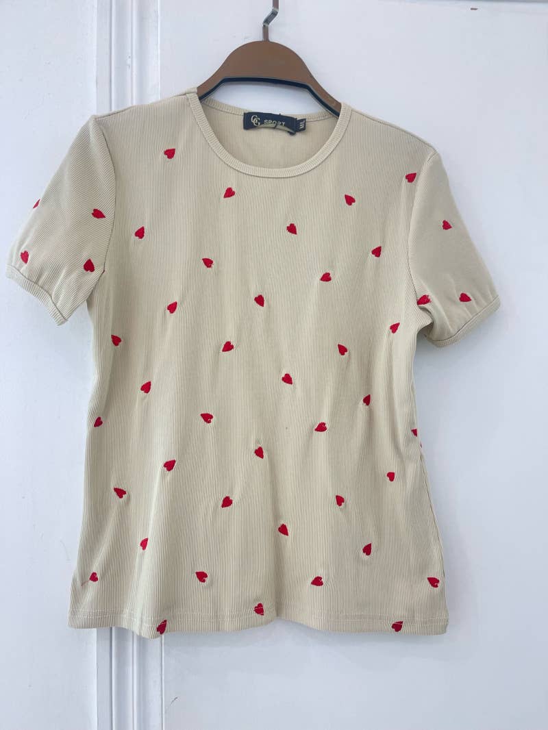 EASY MODE - Wholesale T-Shirt - Women's - Embroidered T-shirt top - 11087