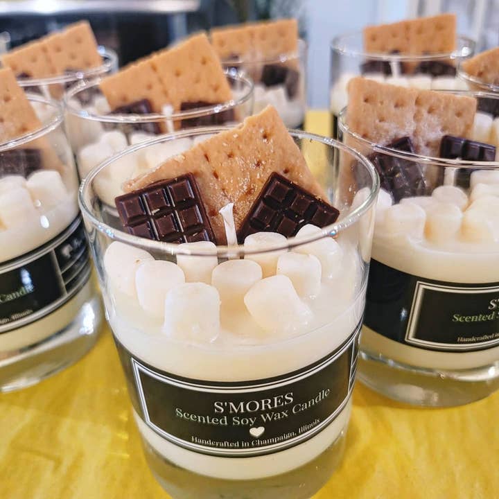 Fire Doll Studio - Wholesale Jar/Filled Candle - 8 oz S'mores Soy Wax Candle
