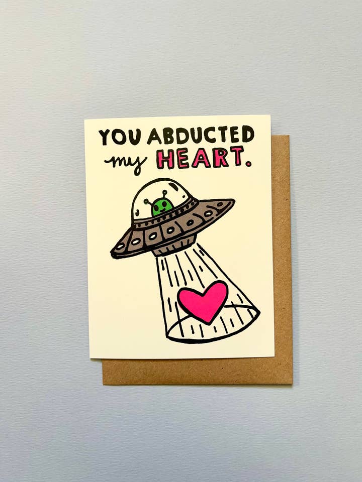 UFO Love Card for wholesale by Marigold Paper