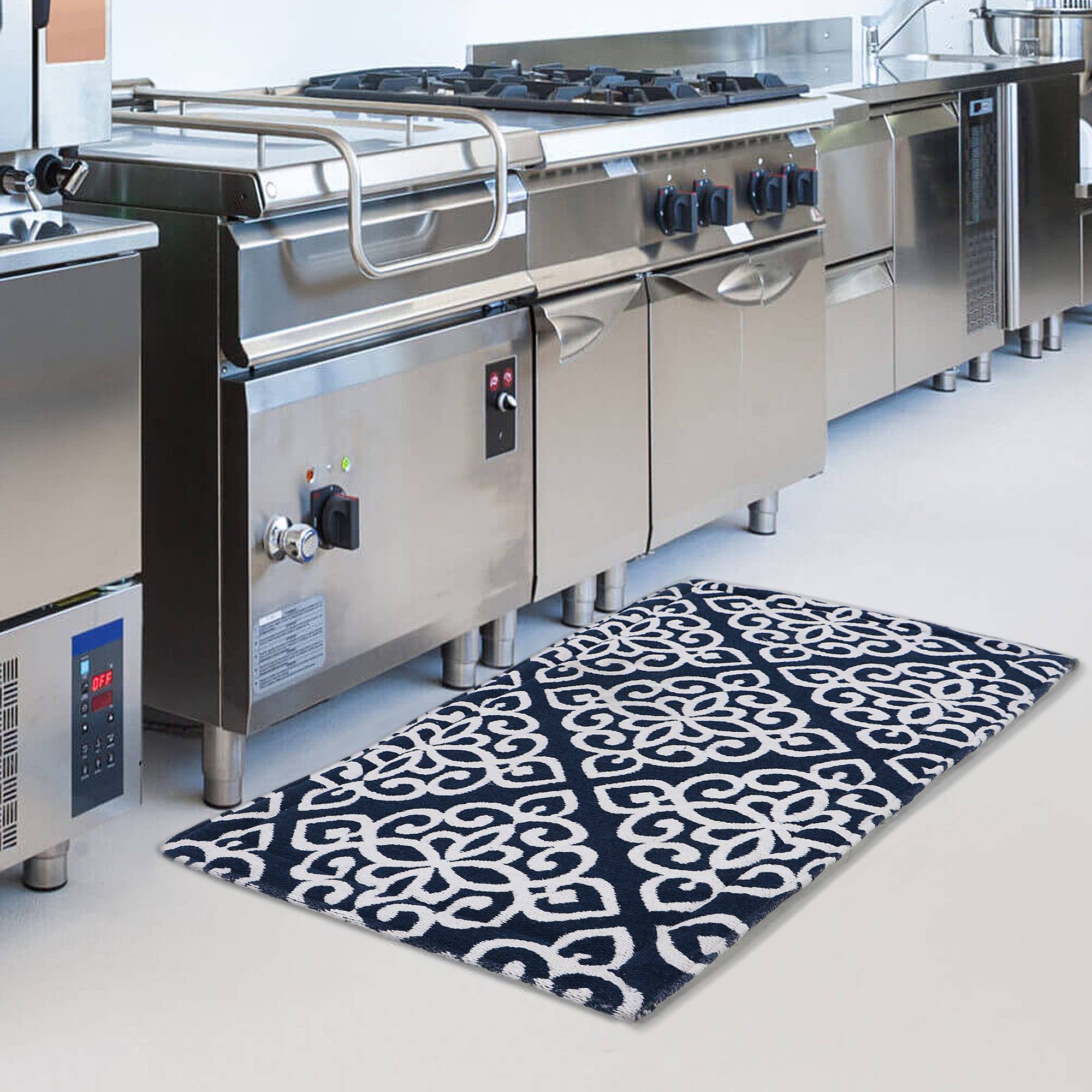 RugSmith - Wholesale Floor Mat - RugSmith Black Lyra Anti-Fatigue Kitchen Mat, 20"x36"1