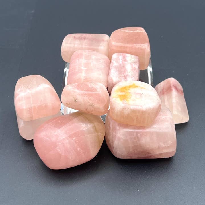 Rose Calcite Tumbled Bulk Stones for wholesale by Crystal River Gems LLC