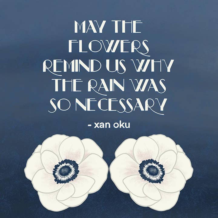 Positivt citat med stora Vintage vita blommor konst Print för wholesale av Brittany Bouyer