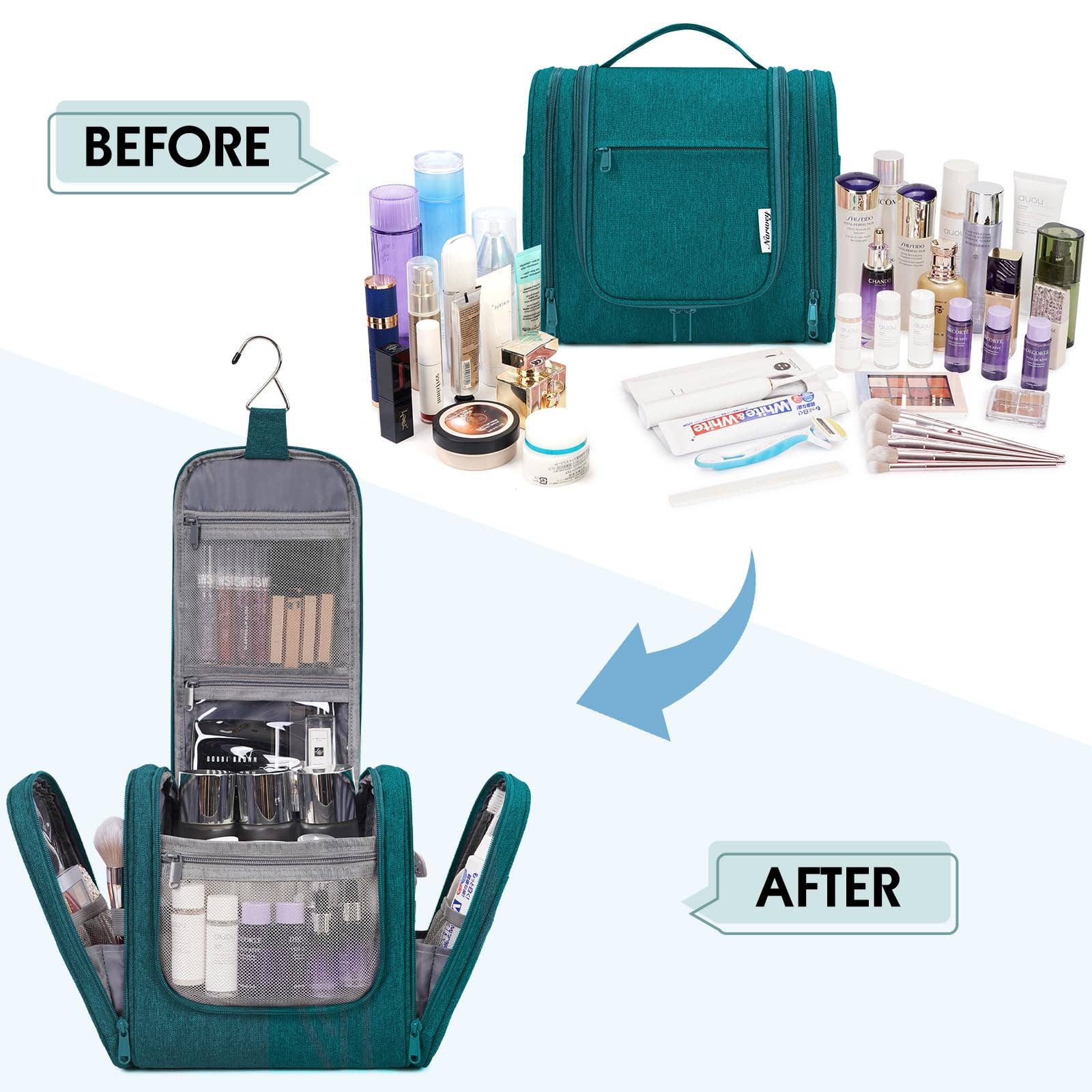 NARWEY INC - Wholesale Toiletry Bag - Women's - Hanging Toiletry Makeup Bag With compartment38