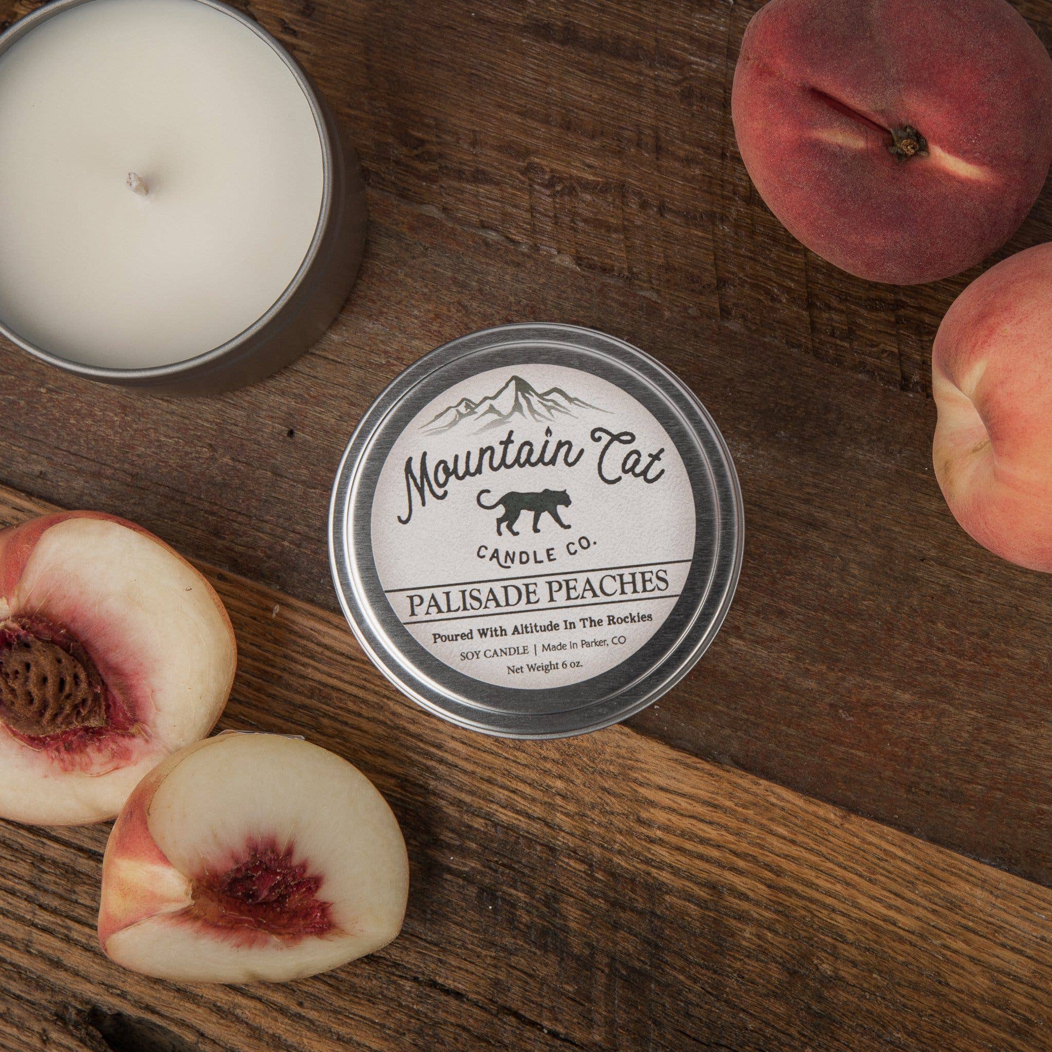 Mountain Cat Candle Co - Wholesale Jar/Filled Candle - Palisade Peaches – (made to order, starting at $5)3